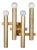 Brass-Plated Metal Wall Lamp, 1970s For Sale