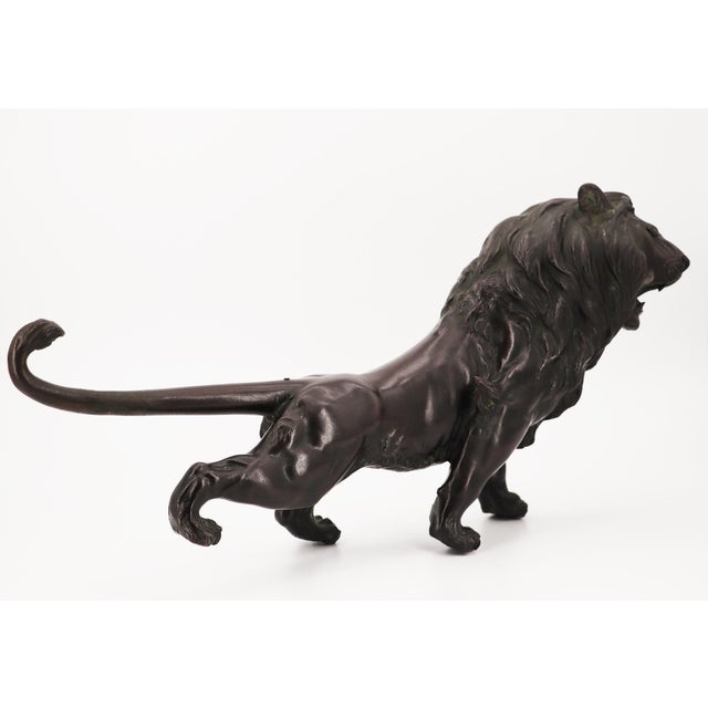 19th Century, Bronze Lion Sculpture, Japan, Meiji Period For Sale - Image 14 of 16