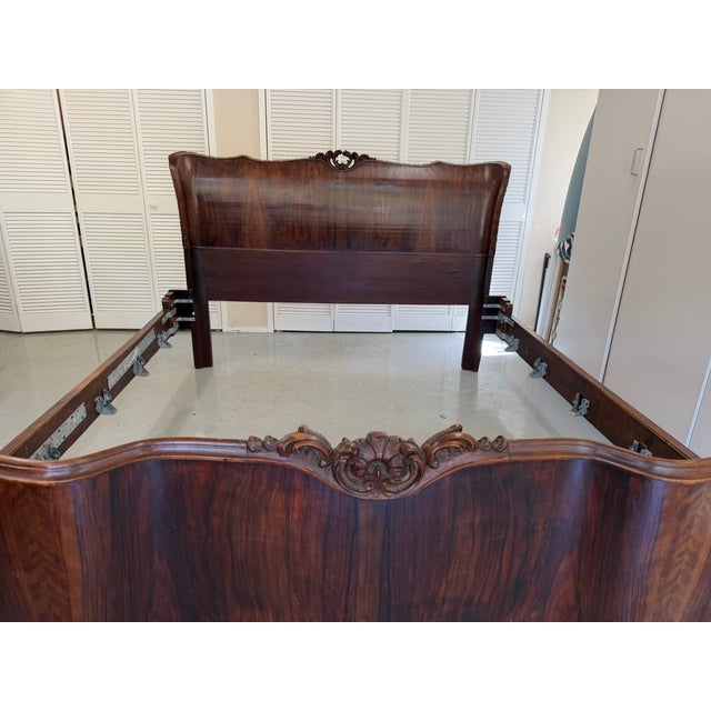 Brown Early 20th-Century Italian Antique Bed Frame For Sale - Image 8 of 9