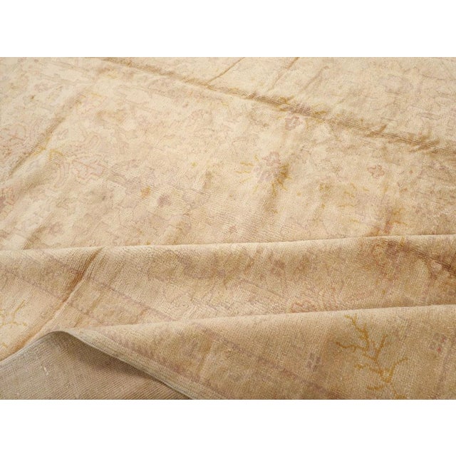 Textile Galerie Shabab Collection Early 20th Century Turkish Oushak Room Size Carpet For Sale - Image 7 of 8