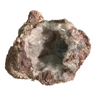 White Quartz Crystal Geode Decor For Sale