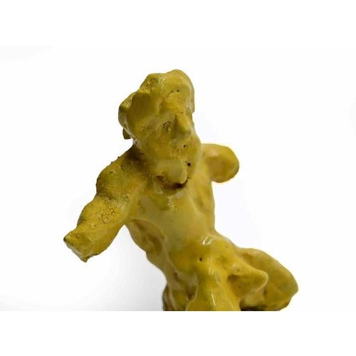 Modern Sirio Pellegrini, Figure in Yellow, Terracotta Sculpture, 1960s For Sale - Image 3 of 4