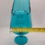 Aqua Vintage Le Smith MCM Aqua Glass Pitcher Candleholder Vase Simplicity Design For Sale - Image 8 of 10
