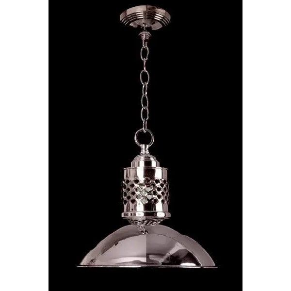 Contemporary Rivoli Pendant in Nickel Finish For Sale - Image 3 of 3