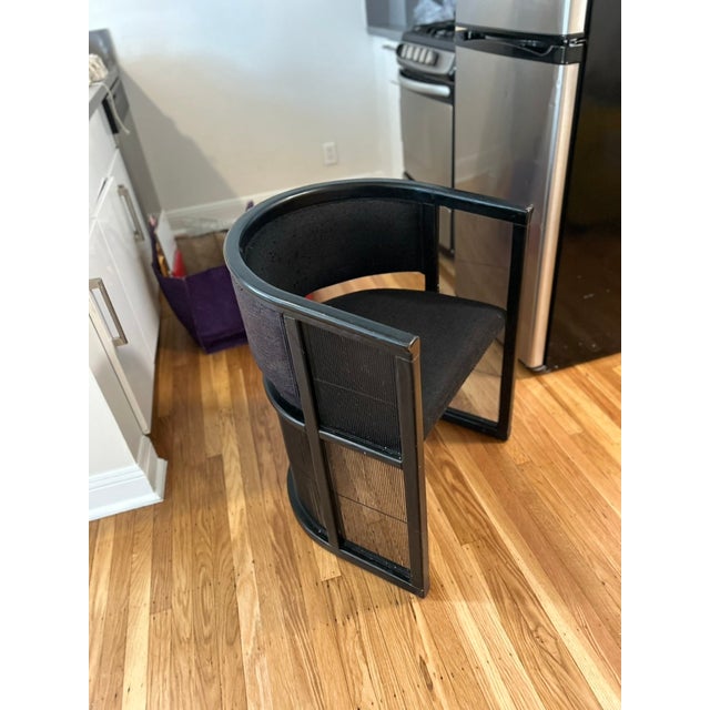 Black Half-Circle Restoration Hardware Chair For Sale - Image 8 of 8