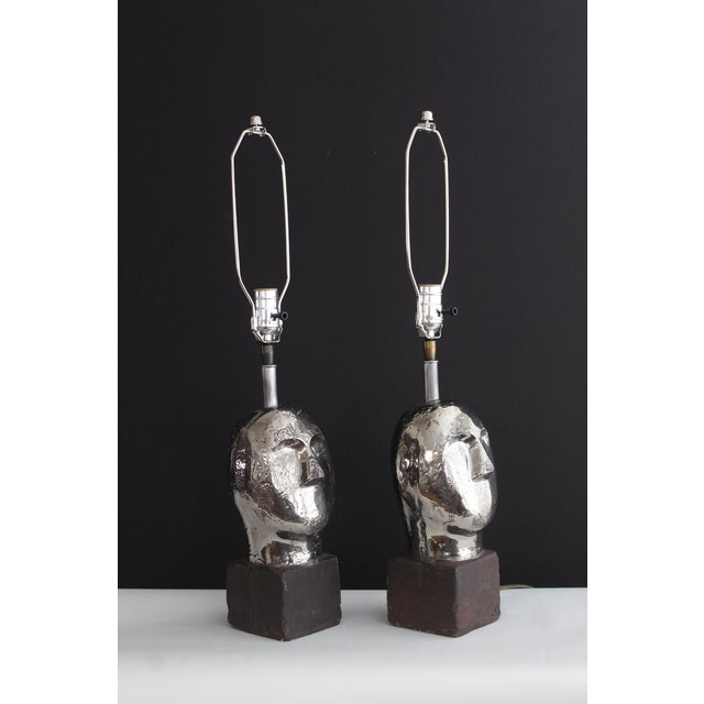 Mid 20th Century Brancusi Style Sculptural Lamps - a Pair For Sale - Image 11 of 11