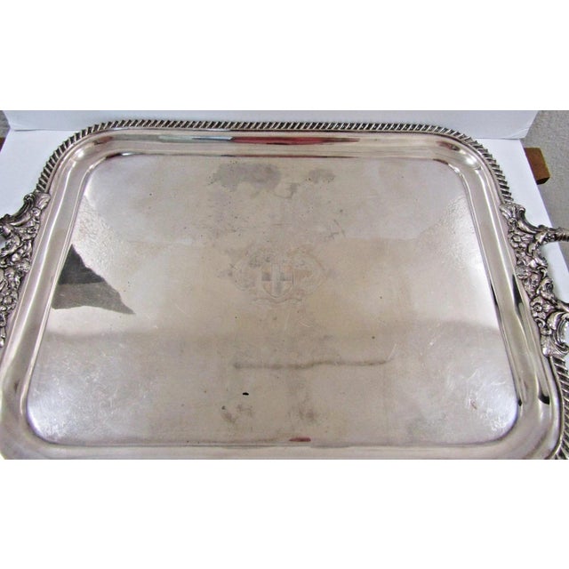 Old Sheffield Rectangular Butler Tray Gadrooned Edge 1840s For Sale - Image 9 of 10