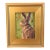Impressionist Rabbit Hare Oil Painting Includeing the Antiuqued Gold Wood Frame For Sale