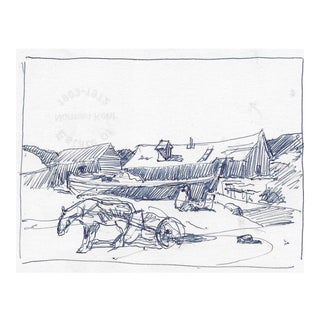 1950s Norman Kent Farm Scene For Sale
