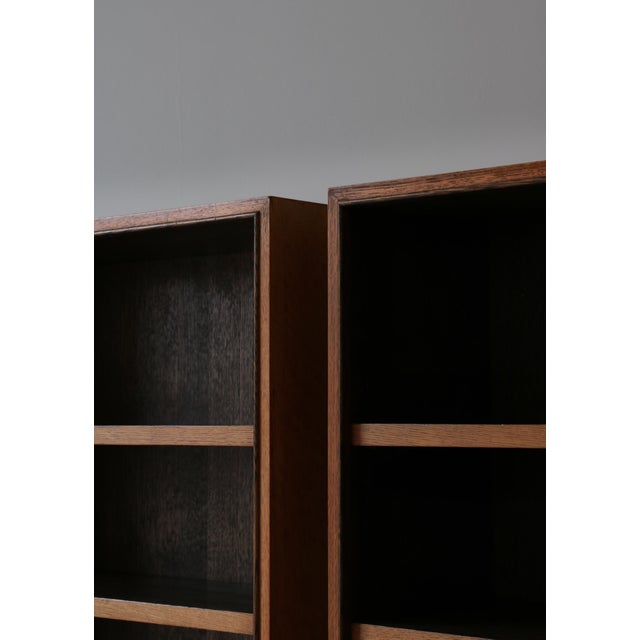 Scandinavian Modern Bookcases in Oak by I.P. Mørck, Denmark, 1930s, Set of 2 For Sale - Image 6 of 18