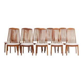 Dining Chairs from Schou Andersen, Denmark, 1950s, Set of 10 For Sale