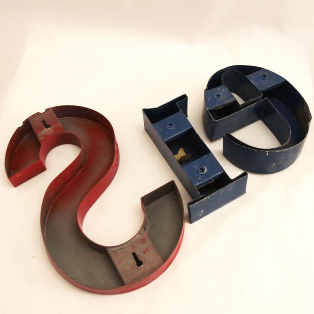 Industrial French Industrial Sie Letters, 1940s, Set of 3 For Sale - Image 3 of 6