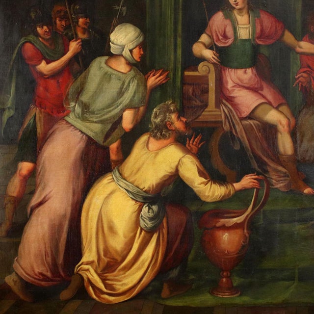 La Continenza di Scipione, 17th-century, Oil on Panel, Framed For Sale - Image 10 of 14
