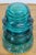 Early 20th Century Vintage Hemingray 42 Aqua or Teal Glass Insulator For Sale - Image 5 of 10