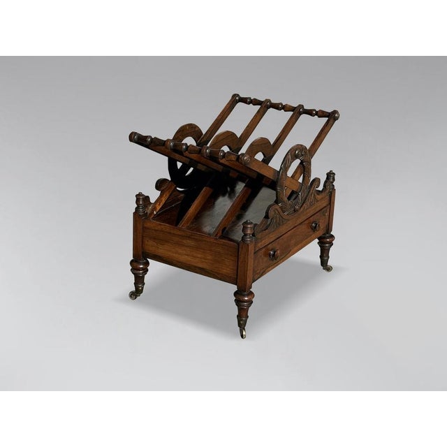 19th Century Regency Rosewood Canterbury, 1820s For Sale - Image 6 of 7