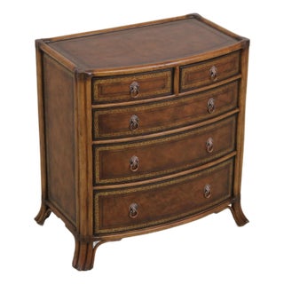 Maitland Smith Bamboo Form Leather Surface Chest For Sale