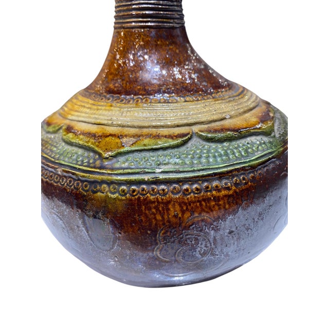 Ceramic Antique Chinese Vase Sancai-Glazed Vase, Liao Dynasty (907-1125) Asian Pottery For Sale - Image 7 of 15