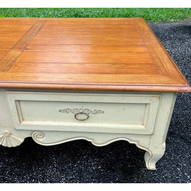 Ethan Allen Ethan Allen Country French 4 Drawer Coffee Table For Sale - Image 4 of 10
