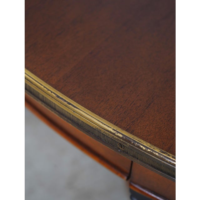 Brown Theodore Alexander Oval Mahogany 2 Drawer Coffee Table For Sale - Image 8 of 16