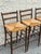 Rustic Set of Four Vintage Rush Seat Ladderback Bar Stools For Sale - Image 3 of 12