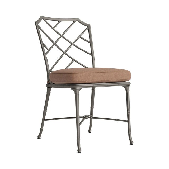 Brown Jordan Calcutta Side Chair, Mica frame with Fusion Clay fabric For Sale - Image 12 of 12