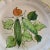 White Vintage Italian Vegetable-Themed Platter With Salad Plates, 9 Piece Set For Sale - Image 8 of 13