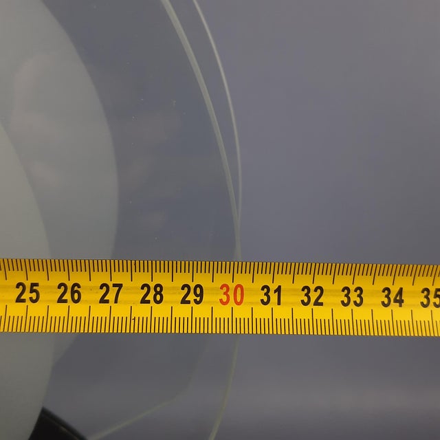 Space Age Satin Glass Table Lamp with Black Conical Base, 1970 For Sale - Image 10 of 12