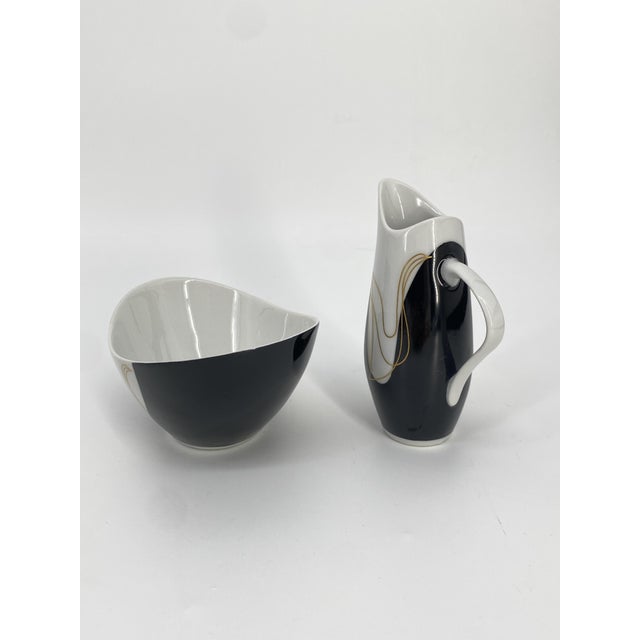 Black Elka Coffee Service for 6 People in the Brussels Style by Jaroslav Ježek, Czech Republic, 1958, Set of 15 For Sale - Image 8 of 17