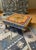 Wood Hand-Painted Mango Wood Bajot Table – Mandala Boho Coffee Table Plant Stand For Sale - Image 7 of 8