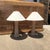 Ceramic Terra Cota Banana Leaf Table Lamps - a Pair For Sale - Image 7 of 12