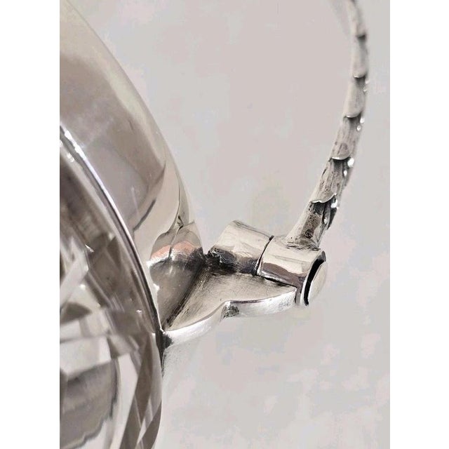 Antique George V Cut Glass Biscuit Barrel with Sterling Silver Mount, 1919 For Sale - Image 10 of 18