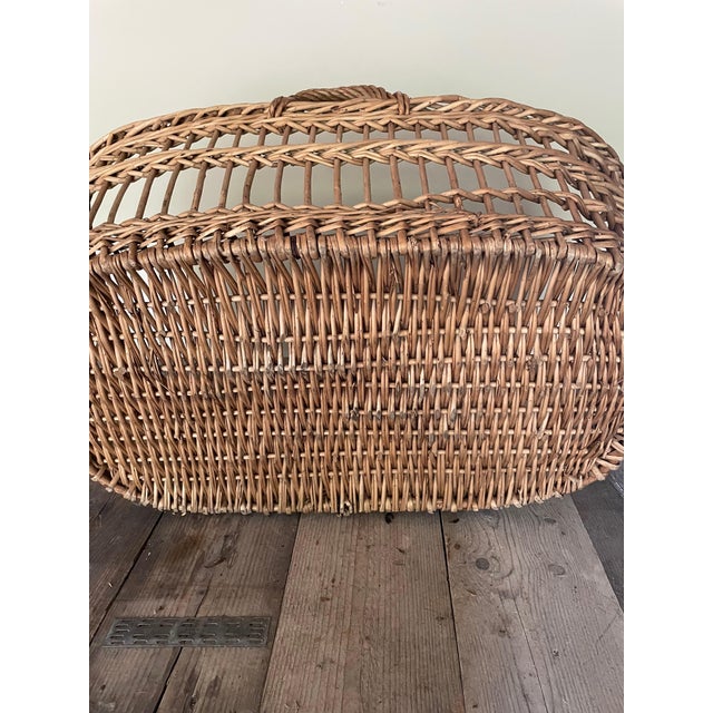 Large Antique Wicker Basket, 1890s For Sale - Image 6 of 11