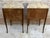 Mid-Century Bedside Tables in French Walnut With Marquetry & Marble Top, Set of 2 For Sale - Image 13 of 14