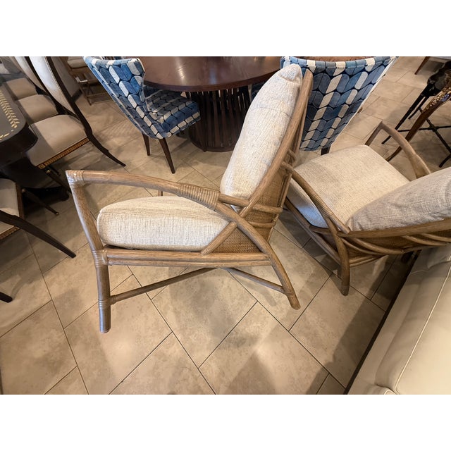 Almond Pair of McGuire Petal Lounge Chairs McA104 For Sale - Image 8 of 13