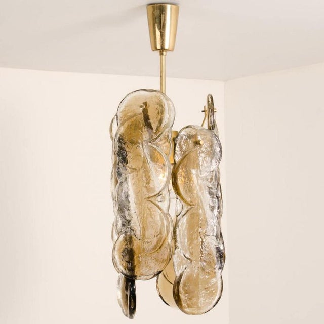 Small Citrus Swirl Smoked Glass Pendant Light by J. T. Kalmar for Kalmar, 1960s For Sale - Image 13 of 15