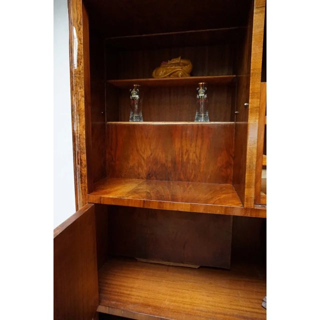 Art Deco Walnut Display Cabinet with Secret Compartment by Jindřich Halabala, 1930s For Sale - Image 12 of 18