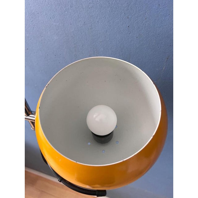 Vintage Yellow Arc Eyeball Wall Lamp by Herda For Sale - Image 10 of 13