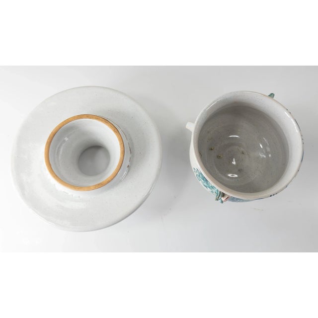 MidCentury Danish Modern Faience Ceramic Potpourri Dish by Bjorn