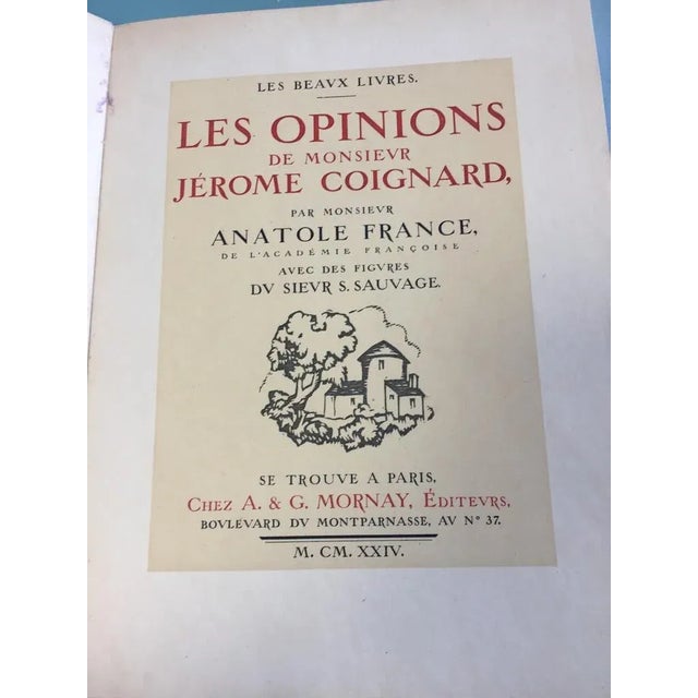 Reviews of Mr. Jerome Coignard, Illustrated by Anatole France, 1924 For Sale - Image 3 of 5