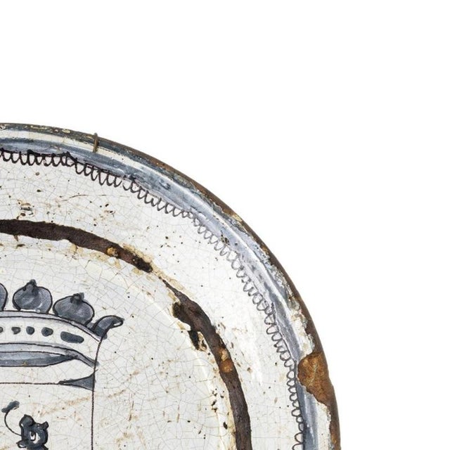 Earthenware Decorative Plate, 17th Century For Sale - Image 4 of 6