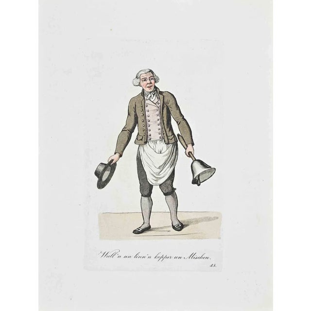 Christoph Suhr, Wll'n un Linn'n Kopper un Mischen, Etching, 1808 For Sale