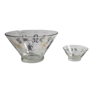 1950s Anchor Hocking Zodiac Bowls- Set of 2
