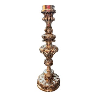 Vintage D’Argenta Silver-Plated Baroque Candlestick, Handcrafted in Mexico For Sale
