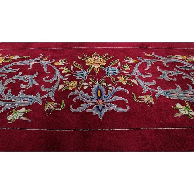 1990s Handwoven Persian Kerman Runner Rug 2’10” X 18’5″ For Sale - Image 4 of 11