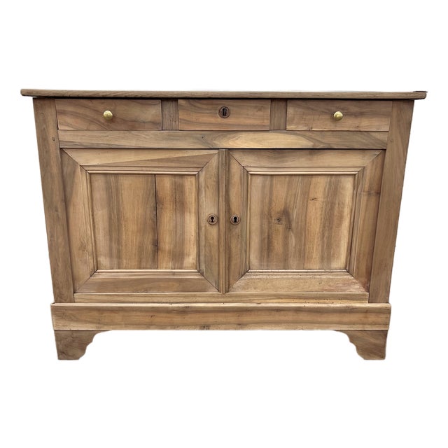 French 19th Century Louis Philippe Bleached Walnut Two Door Buffet For Sale