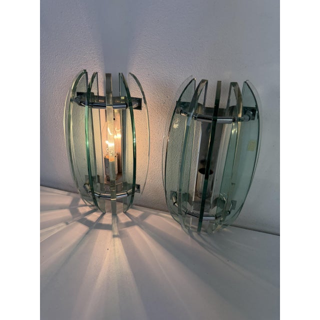 Wall Lamps in Murano Glass from Veca, Italy, 1970s, Set of 2 For Sale - Image 9 of 18