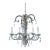Vintage Gray 5-Light Hollywood Regency Palm Tree Chandelier Attributed to Hans Kogl For Sale