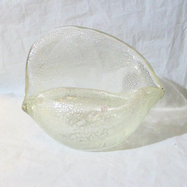 Modern Murano Silver Foil Conch Shell For Sale - Image 3 of 8