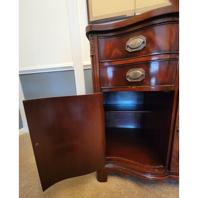 1940s Regency Flame Mahogany Buffet by Morganton Furniture For Sale - Image 9 of 13