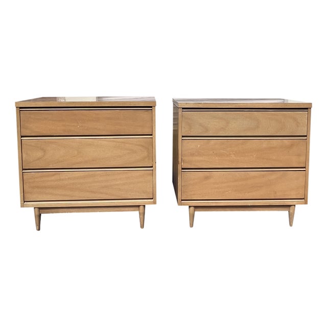 Vintage Modern Pair of Chests Dressers in Mid Century Modern Design For Sale